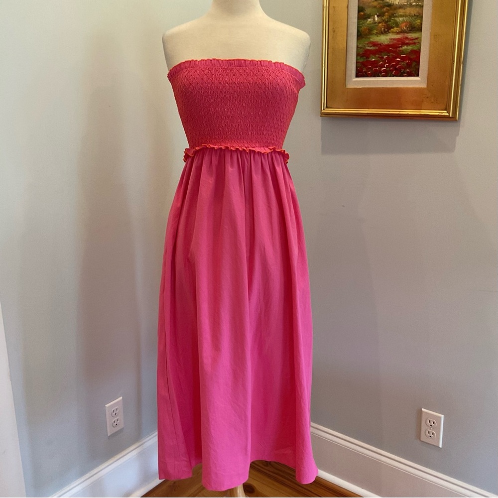 Pomander Place for Tuckernuck Strapless Smocked Cotton Dress